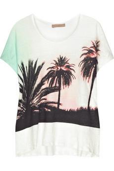 Sandro Tiare Palm-print Linen T-shirt Profile Photo