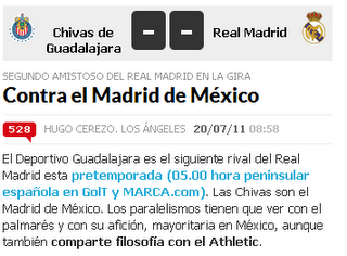 CHIVAS - REAL MADRID (CUANDO LAS COMPARACIONES SON ODIOSAS)