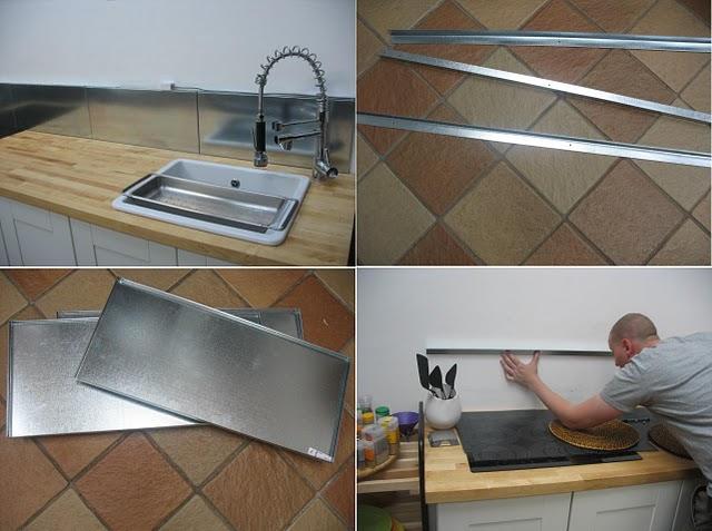 Ikea Hack: frente de cocina con las estanterías metálicas Hyllis