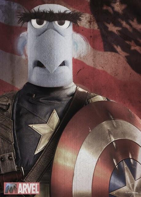 Divertido póster fusión de 'Los Muppets' y 'Capitán América: El Primer Vengador'