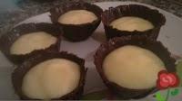 Tartaletas de chocolate con mousse de limon. Macetitas Tartaletas de chocolate con mousse de limon. Macetitas