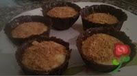 Tartaletas de chocolate con mousse de limon. Macetitas Tartaletas de chocolate con mousse de limon. Macetitas