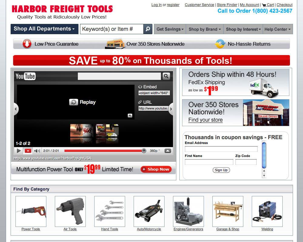 Harborfreight Top 10 e-commerce en Magento – Julio