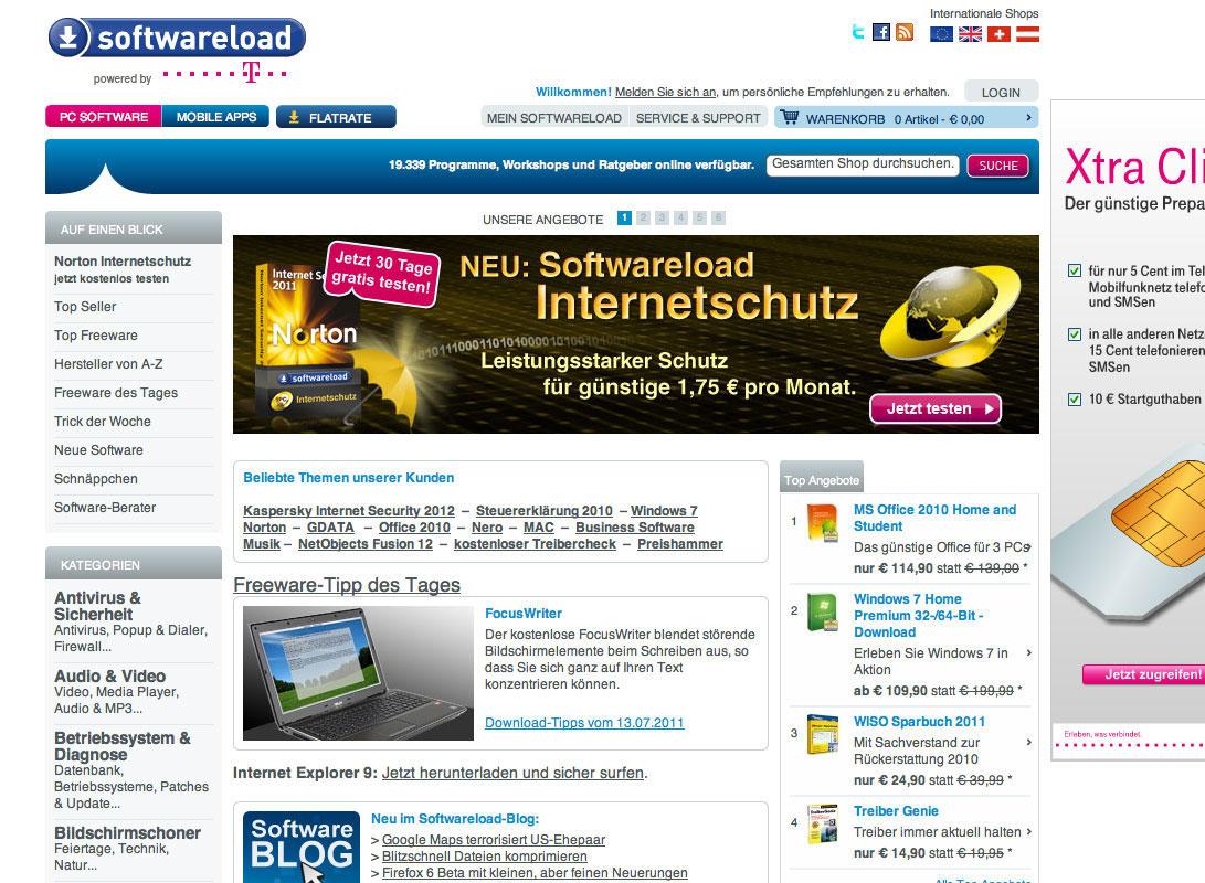 Softwareload Top 10 e-commerce en Magento – Julio