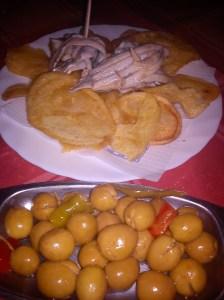 anchoas con patatas, granada Bar Niza y el repaso emocional