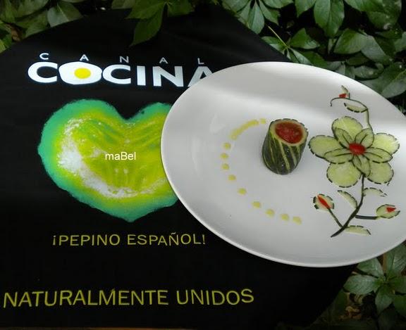 Gazpacho en pepino y flores Gazpacho en pepino y flores