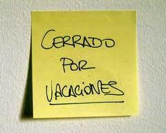 Cerrado por vacaciones Cerrado por vacaciones