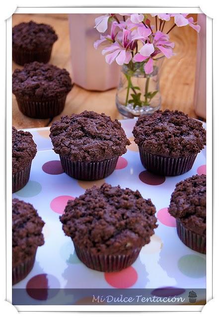 Muffins de Streusel con Chocolate Muffins de Streusel con Chocolate