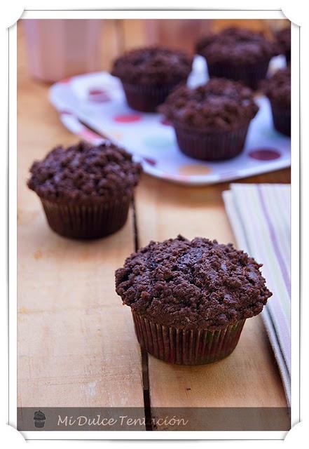 Muffins de Streusel con Chocolate Muffins de Streusel con Chocolate