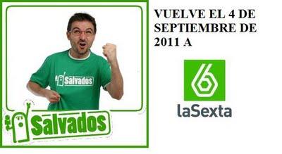 Salvados regresa el 4 de septiembre a La Sexta Salvados regresa el 4 de septiembre a La Sexta