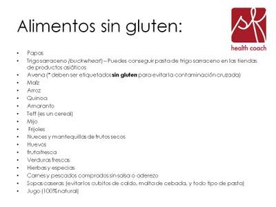 Cocinar sin gluten