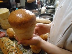 Pan de maceta con pepitas de calabaza