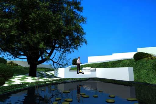 A-cero projects A-cero diseña una piscina y sus jardines en Santiago