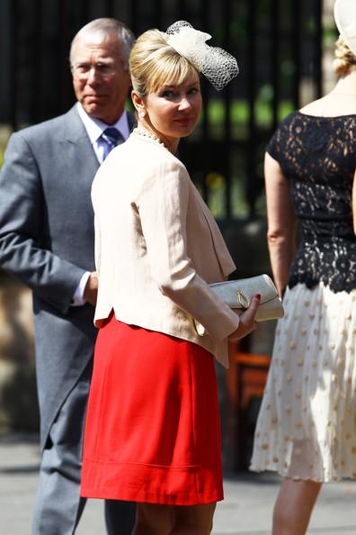 Guests arrive for the Royal wedding of Zara Phillips and Mike Tindall at Canongate Kirk on July 30, 2011 in Edinburgh, Scotland. The Queen's granddaughter Zara Phillips will marry England rugby player Mike Tindall today at Canongate Kirk. Many royals are expected to attend including the Duke and Duchess of Cambridge.