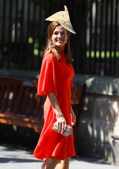 Natalie Pinkham arrives for the Royal wedding of Zara Phillips and Mike Tindall at Canongate Kirk on July 30, 2011 in Edinburgh, Scotland. The Queen's granddaughter Zara Phillips will marry England rugby player Mike Tindall today at Canongate Kirk. Many royals are expected to attend including the Duke and Duchess of Cambridge.