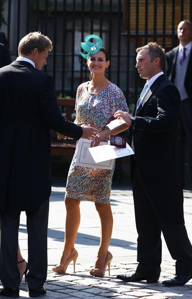 Kirsty Gallacher departs from the Royal wedding of Zara Phillips and Mike Tindall at Canongate Kirk on July 30, 2011 in Edinburgh, Scotland. The Queen's granddaughter Zara Phillips will marry England rugby player Mike Tindall today at Canongate Kirk. Many royals are expected to attend including the Duke and Duchess of Cambridge.