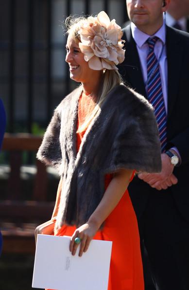 Guests depart from the Royal wedding of Zara Phillips and Mike Tindall at Canongate Kirk on July 30, 2011 in Edinburgh, Scotland. The Queen's granddaughter Zara Phillips will marry England rugby player Mike Tindall today at Canongate Kirk. Many royals are expected to attend including the Duke and Duchess of Cambridge.