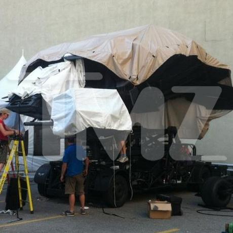 Filtrado imágenes de un Jet blindado de Batman en “The Dark Knight Rises”