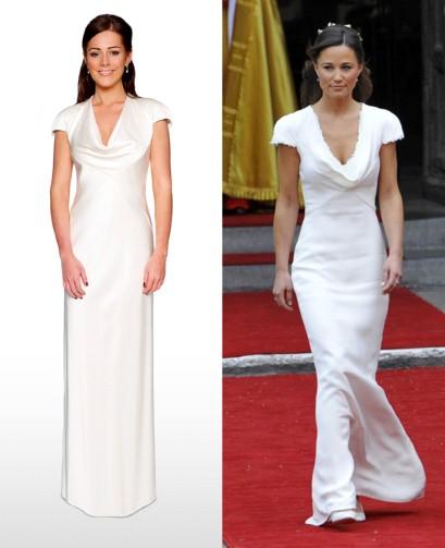 Debenhams clona los vestidos que llevó Pippa Middleton en la boda real