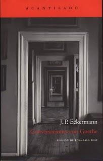Conversaciones con Goethe, de J. P. Eckermann Conversaciones con Goethe, de J. P. Eckermann