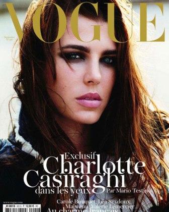 Carlota Casiraghi en portada de Vogue París, Septiembre 2011. Charlotte Casiraghi’s Vogue Paris September 2011