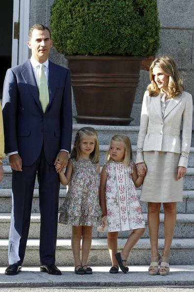 Pope Benedict XVI is seen meeting with the Spanish Royal Family during World Youth Day 2011 celebrations in Madrid. The Pope was treated to a visit to the Zarzuela Palace.