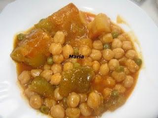 Garbanzos con calabaza, dos versiones. Garbanzos con calabaza, dos versiones.