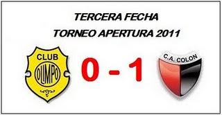 Olimpo:0 - Colón:1 (Fecha 3°) Olimpo:0 - Colón:1 (Fecha 3°)