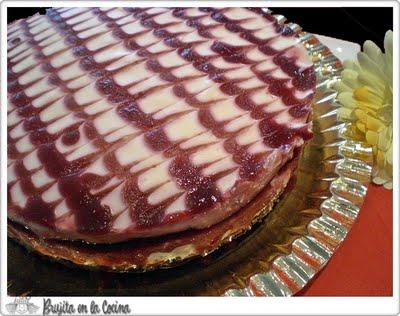 Tarta Cheesecake cherry de cumple