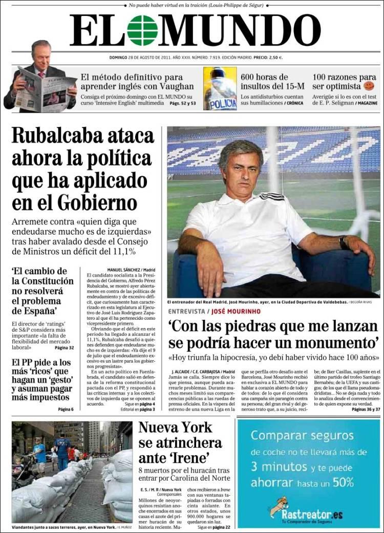 Diario El Mundo 28 Agosto 2011