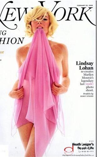 Lindsay Lohan semidesnuda al estilo Marilyn