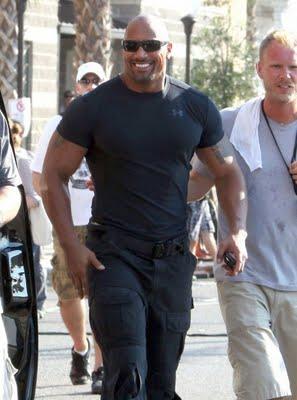 Dwayne Johnson, Adrianne Palicki y DJ Cotrona en el rodaje de 'GI Joe: Retaliation' Dwayne Johnson, Adrianne Palicki y DJ Cotrona en el rodaje de 'GI Joe: Retaliation'