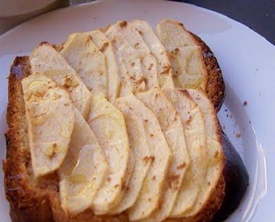 tostada de manzana