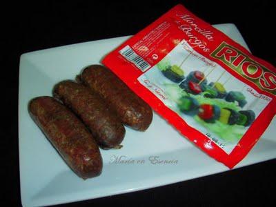 Arroz meloso con morcilla de Burgos Rios, piñones y crijiente de jamón Arroz meloso con morcilla de Burgos Rios, piñones y crijiente de jamón