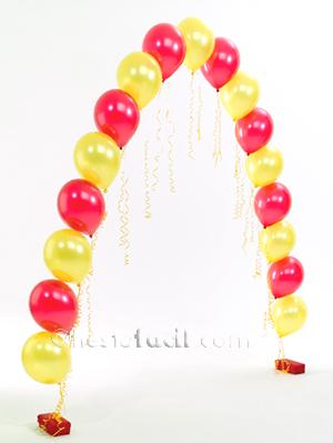 arco-perlas-con-rizos Un arco de globos: de perlas