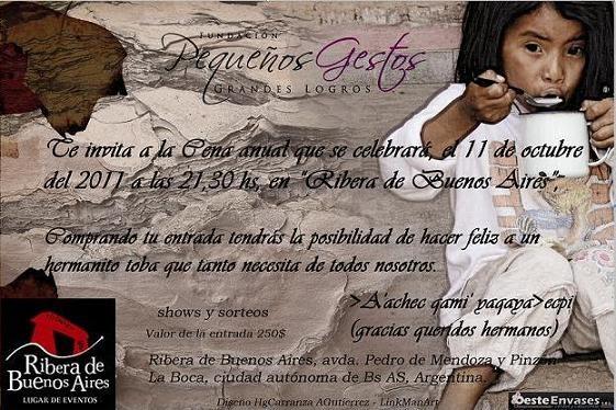 Fundación Pequeños Gestos, Cena Anual Fundación Pequeños Gestos, Cena Anual