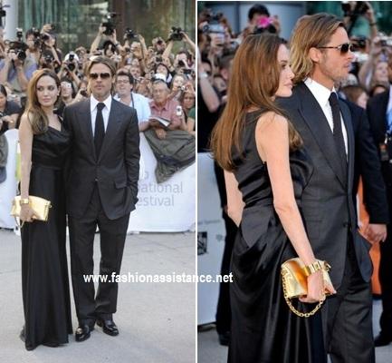Angelina Jolie y Brad Pitt en el estreno de Moneyball en Toronto