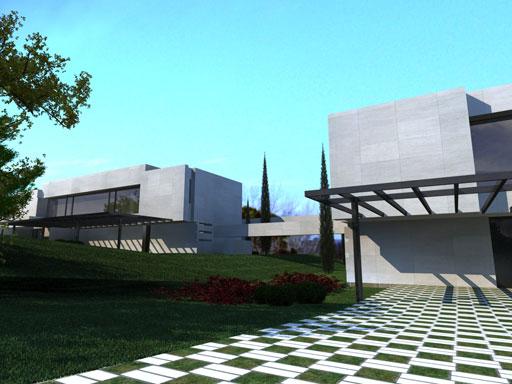 A-cero Projects Proyecto A-cero de 2 viviendas unifamiliares gemelas a las afueras de Madrid