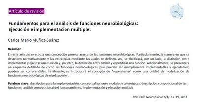 Fundamentos para el análisis de funciones neurobiológicas - Carlos Muñoz-Suárez