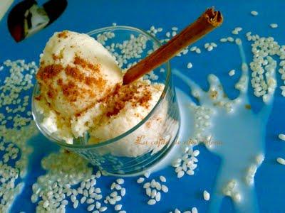 Helado de arroz con leche y