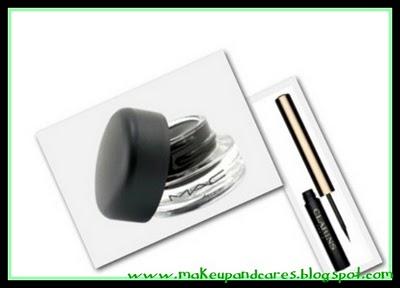 Eyeliner en crema Blactrack de Mac  Vs  Eyeliner líquido colour definition de Clarins.