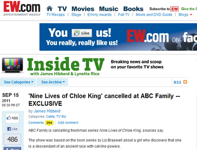 Cancelan la 2ª Temporada de 'The Nine Lives of Chloe King'