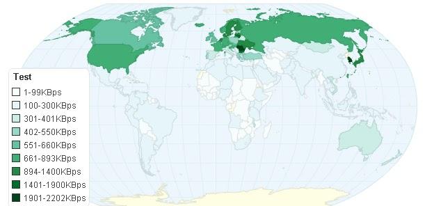 Velocidades de Banda Ancha en America Latina. Velocidades de Banda Ancha en America Latina.