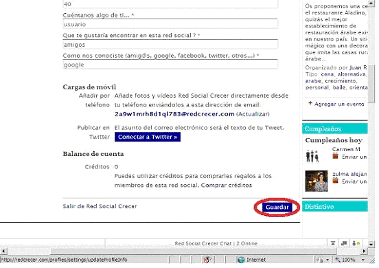 2. Definir y editar mi perfil. Cargar mi foto personal o avatar 2. Definir y editar mi perfil. Cargar mi foto personal o avatar