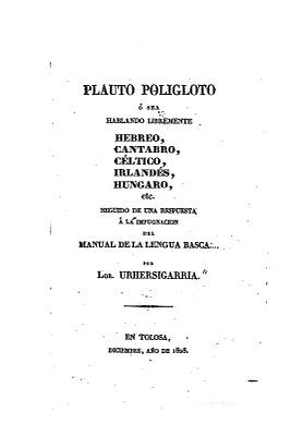 ¿Escribió Plauto en lengua vasca?