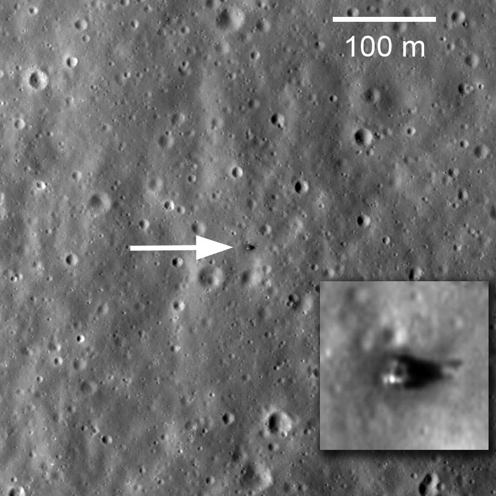 LROC provee imágenes de los sitios de aterrizaje de las sondas soviéticas Luna 20, 23 y 24 y las huellas de Lunokhod 2