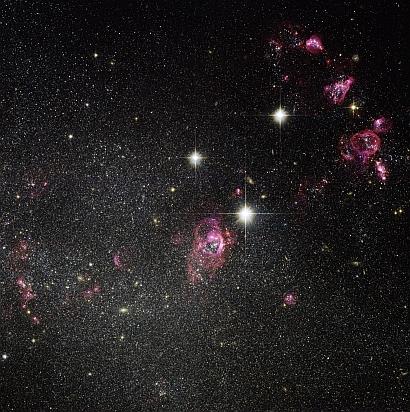 Una galaxia de burbujas Una galaxia de burbujas