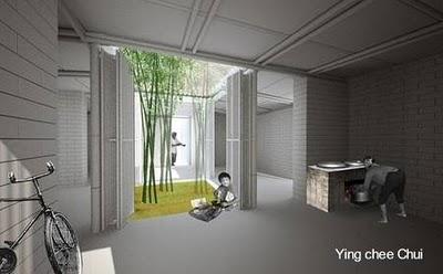 Imagen de la casa desde su interior Casa económica modular prefabricada