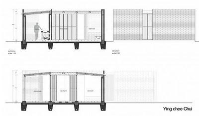 Plano de arquitectura Casa económica modular prefabricada
