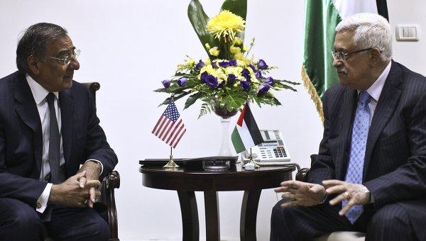 El jefe de la autoridad palestina y el secretario de Defensa de EE. UU. analizan la reanudación de las negociaciones de paz El presidente de la Autoridad Nacional Palestina (ANP), Mahmud Abbas, debatió este lunes con el secretario de Defensa de EEUU, León Panetta